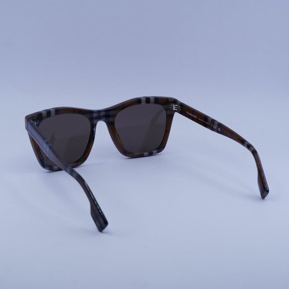 Burberry BE4348 396673 Square Sunglasses Brown Check Frame, Brown Lenses - Picture 6 of 10